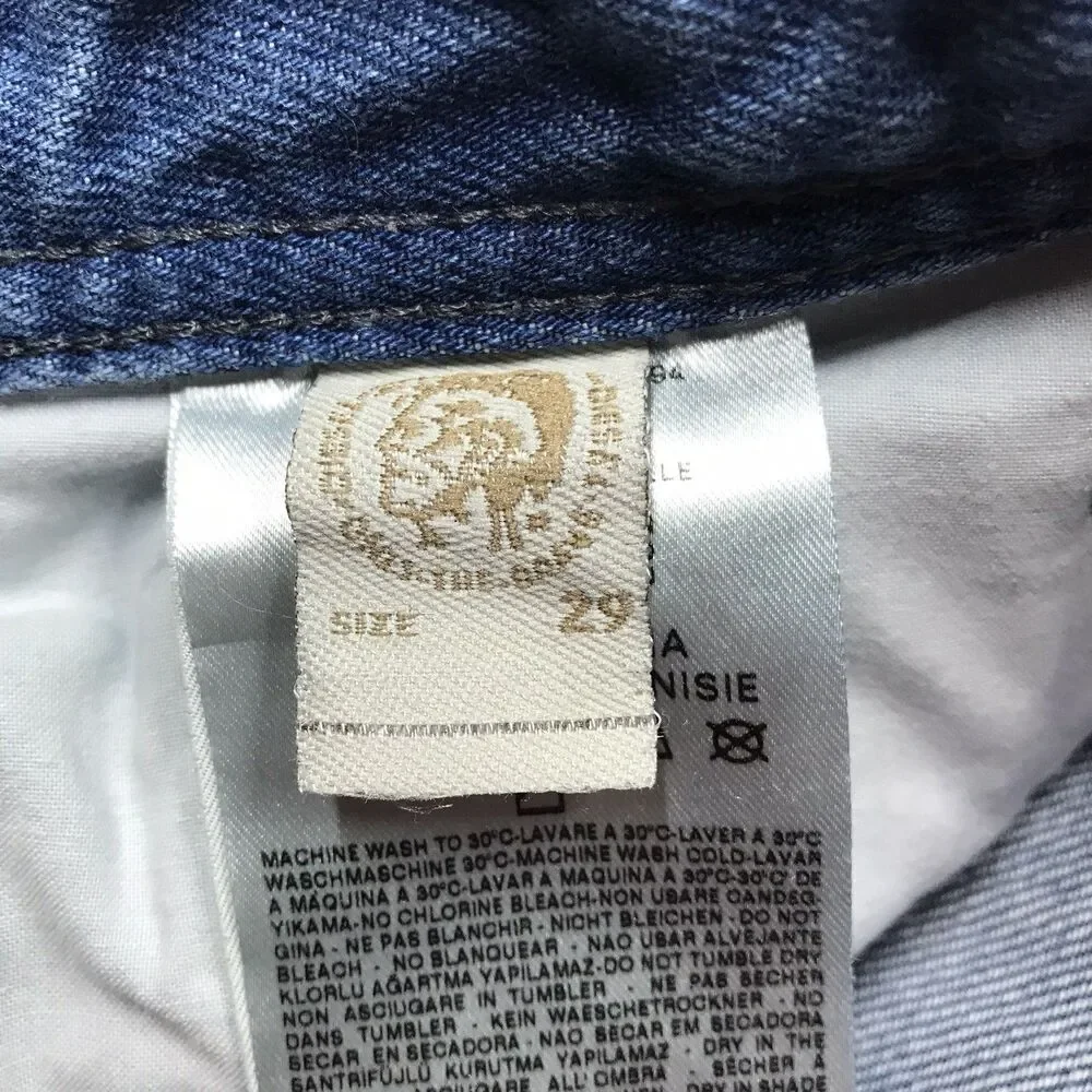 DIESEL Larkee Jeans Men 30x32 (29/32 tag) Light Whiskered Wash Button Fly